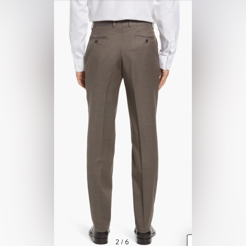 Peter Miller Harker Flat Front Solid Stretch Wool… - image 6